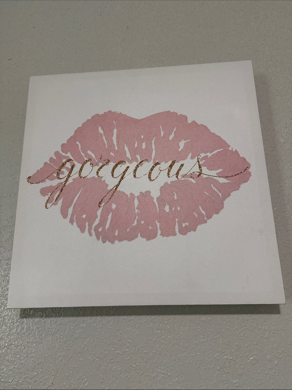 Gorgeous Pink Lip Print Wall Art Canvas